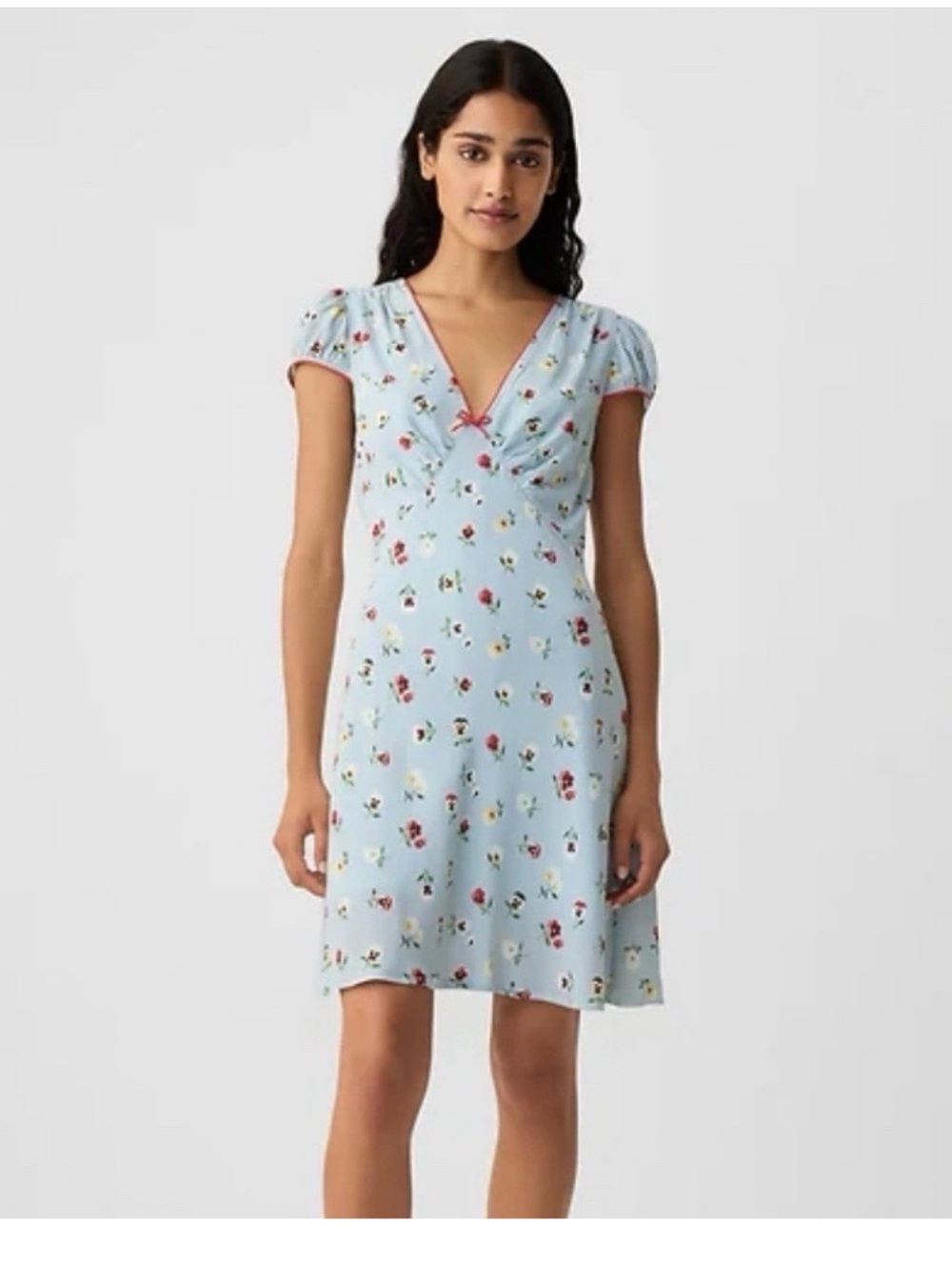 The Gap x Doen Floral Mini Dress in Blue Dublin Size 6